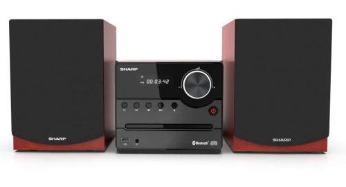 SHARP XL-B512BR Bluetooth mikrohifi rendszer barna fa hangszórókkal