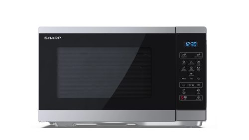 SHARP YC-MS252AE-S 25L, digitális mikrohullámú sütő, ezüst/fekete