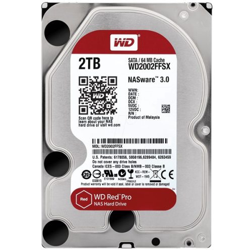 Western Digital 3,5" 2000GB belső SATAIII 7200RPM 64MB RED PRO WD2002FFSX winchester 5 év