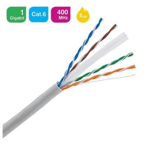 KE-Line Cat6 (U/UTP) 305m PVC árnyékolatlan fali kábel