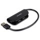 Axagon HUE-X4B 4 portos USB2.0 fekete HUB