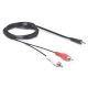 Delock 84212 DC jack 3.5 mm apa > 2 x RCA apa 5 m audio kábel