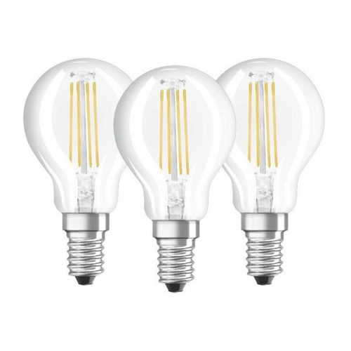 Osram Base átlátszó üveg búra/4W/470lm/4000K/E14 LED kisgömb izzó 3 db