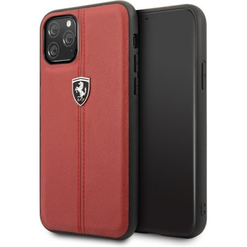 FERRARI iPhone 11 Pro függőlegesen csíkozott piros hátlap