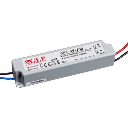 GLP GPC-35-700 34W 9~48V 700mA IP67 LED tápegység