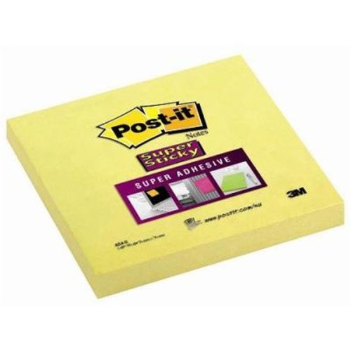 Post-it Super Sticky 654-S 76x76mm sárga jegyzettömb