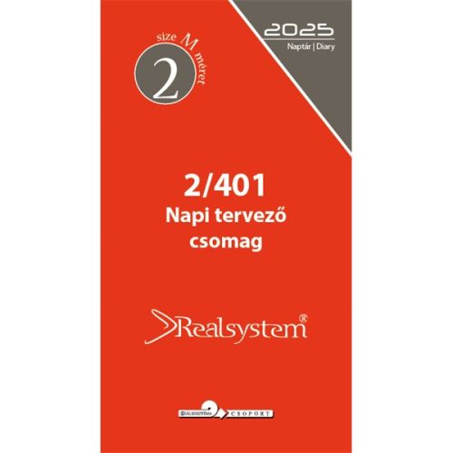 Realsystem 2/401 éves napi beosztású gyűrűs naptár kiegészítő