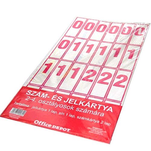 2-4. osztályos 2 ív szám-/jelkártya