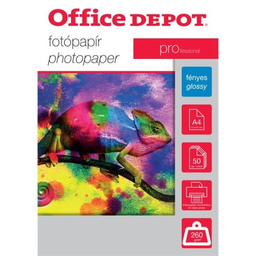 Office Depot Pro A4 260g fényes 50db fotópapír