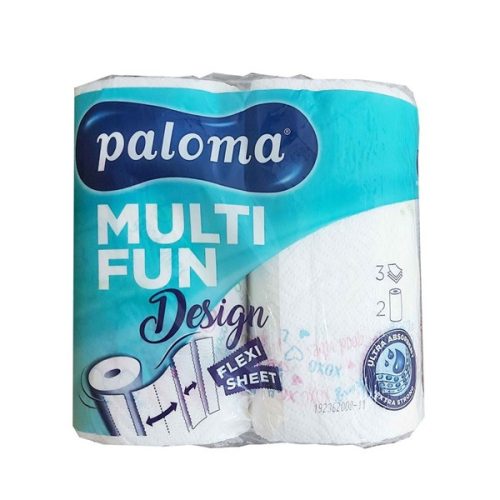 Paloma KT MULTI FUN 3 rétegű 145lap színes 2 tekercs/csomag papírtörlő