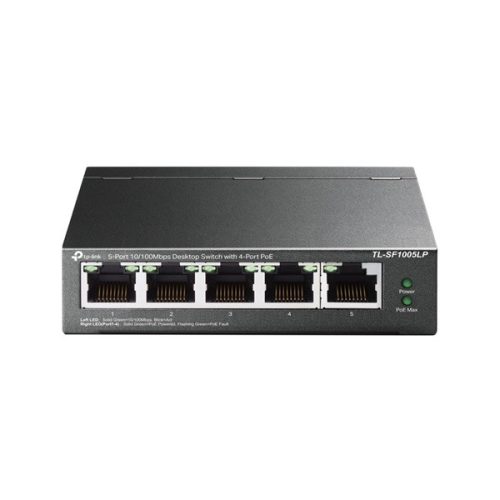 TP-Link TL-SF1005LP 5x10/100Mbps LAN port 4xPoE nem menedzelhető asztali switch