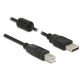 Delock 84895 USB 2.0-A > USB-B apa/apa 1m fekete kábel