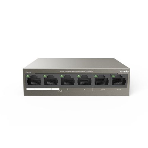 Tenda TEF1106P-4-63W 6port 5FE +1 GbE Uplink LAN PoE (63W) switch