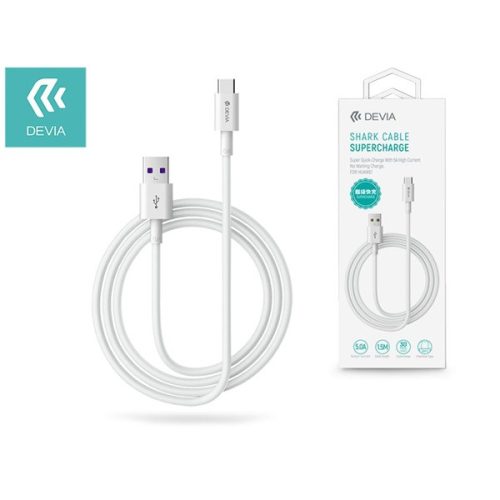 Devia ST344602 1,5m USB Type-C fehér töltő és adatkábel