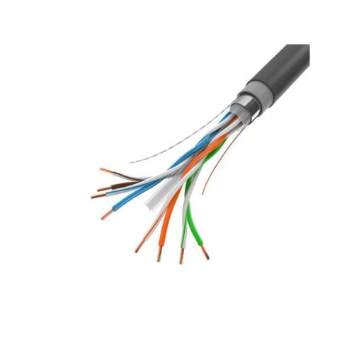 Lanberg LCF6-21CU-0305-BK 305m Cat6 F/UTP AWG23 Fca PE árnyékolt fekete kültéri kábel