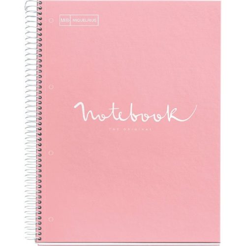 Miquelrius Emotions A4 PP 5x24 lapos pink kockás spirálfüzet