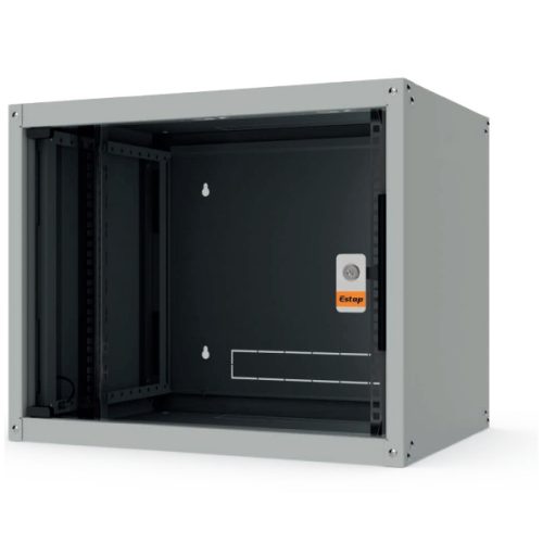 Legrand EVO4U6060 19" 4U SZÉL:600 MÉLY:600 MAG:405 szürke egyrészes, üvegajtós komplett fali rack szekrény Evoline