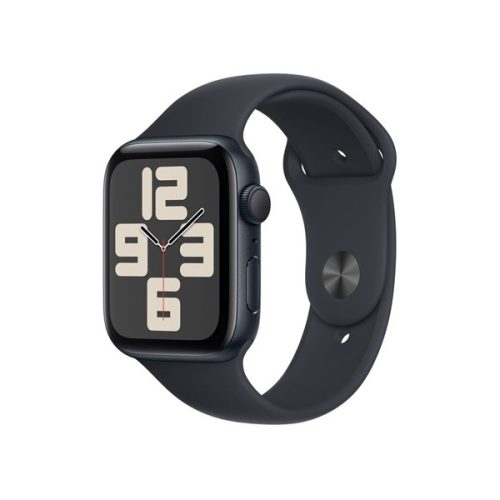 Apple Watch SE2 v2 GPS (44mm) éjfekete alumínium tok , éjfekete sport szíj (M/L) okosóra