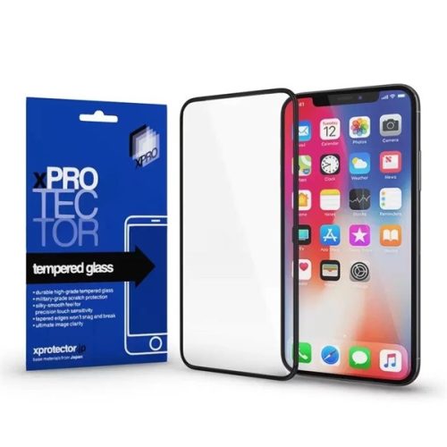 XPRO 128865 iPhone 15 Plus Tempered Glass 0.33 Full 3D Black üveg kijelzővédő fólia