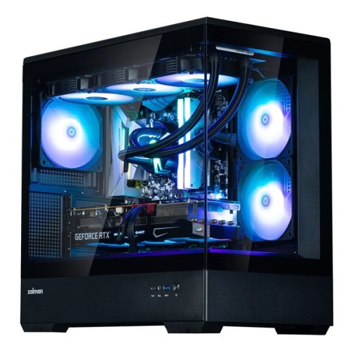 Zalman P30 fekete (táp nélküli) ablakos mATX ház