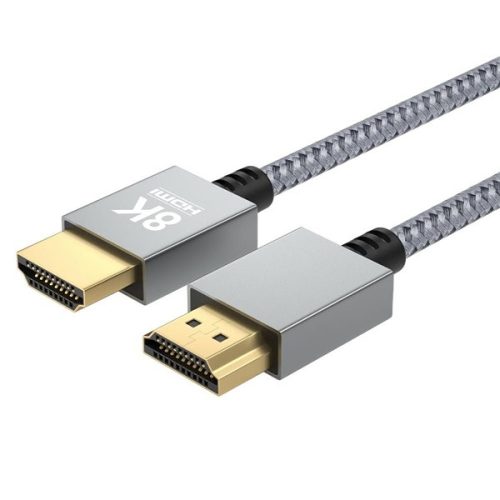 AVAX AV900 PRIME 2.1 HDMI 8K/60Hz Ultra vékony cink ötvözetű sodorszálas asztroszürke kábel