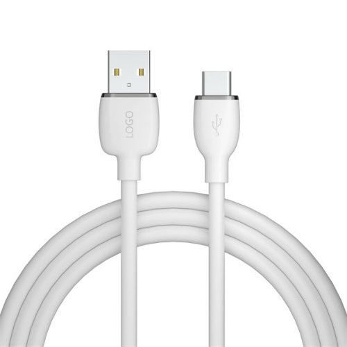 AVAX CB620 CREAMY+ USB A-Type C 2.4A, 1,5m fehér-rózsaarany gyorstöltő kábel