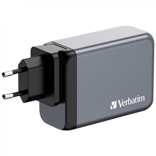 Verbatim 32205 GNC-240 GaN Charger 240W USB Type-A + 3xType-C hálózati töltő adapter