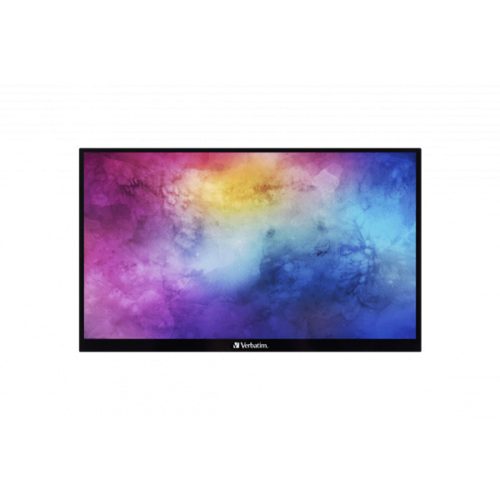 Verbatim 49592 15,6" PMT-15 FHD IPS HDMI/USB-C fekete fém borítású érintőképernyős monitor