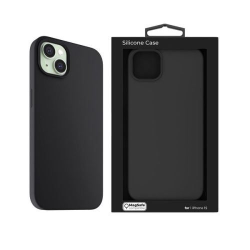 NextOne IPH-15-MAGCASE-BLACK iPhone 15 fekete szilikon MagSafe hátlap