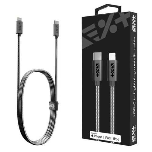 NextOne LGHT-USBC-MET-SG 1,2m USB C-Lightning metál asztroszürke kábel