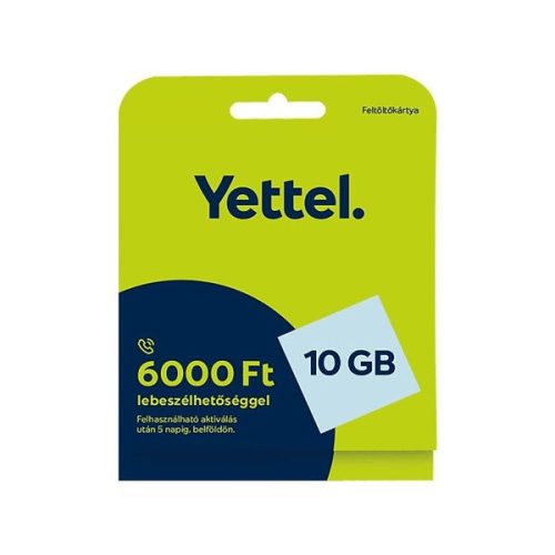 Yettel Feltöltőkártya Expressz 10 GB mobilnet extra