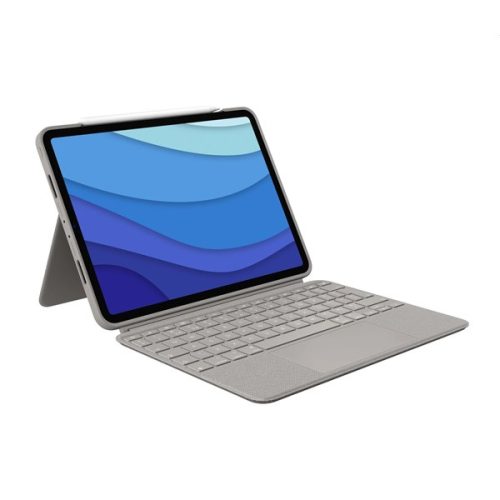 Logitech 920-010172 Combo Touch iPad Pro 11" 1/2/3/4 gen homok billentyűzetes tablet tok