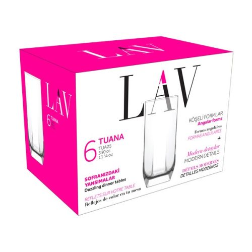 LAV Tuana Long Drink 330ml koktélos pohár szett 6 darabos LV-TUA25F