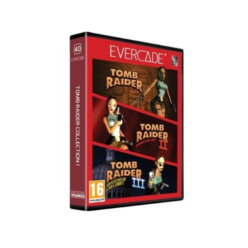 Evercade #40 Tomb Raider Collection 1 3in1 Retro Multi Game játékszoftver csomag