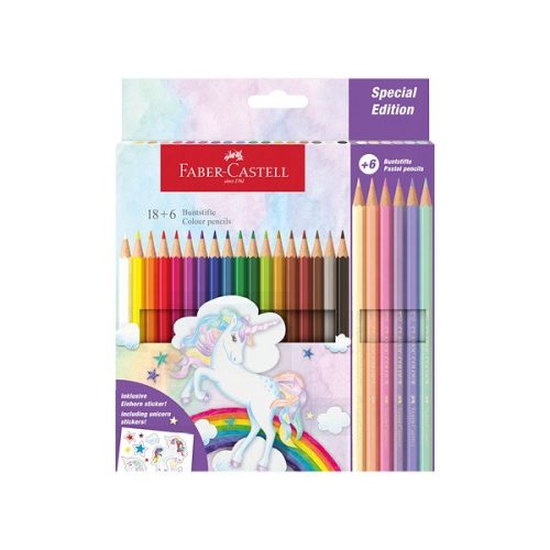 Faber-Castell 18+6 db kastélyos színes ceruza készlet