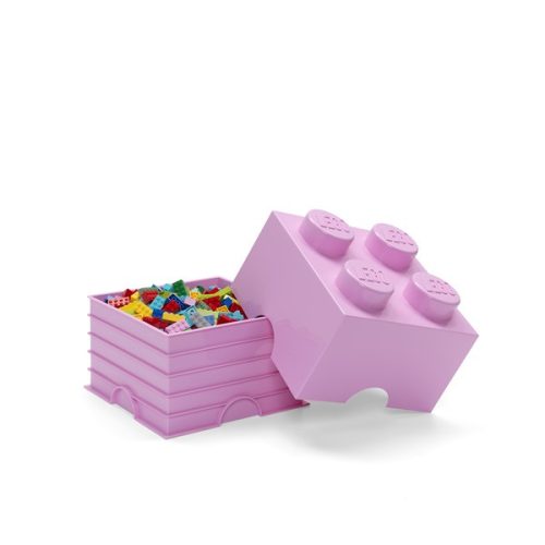 LEGO STORAGE BRICK 4 tárolódoboz 5,6 literes, rózsaszín 40031738