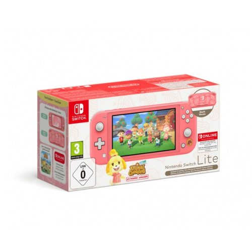 Nintendo Switch Lite Coral + Animal Crossing: New Horizons + 12 Hónap Nintendo Switch előfizetés