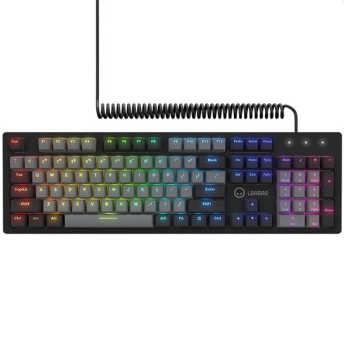 Lorgar Azar 514 RGB, fekete vezetékes mechanikus gamer billentyűzet