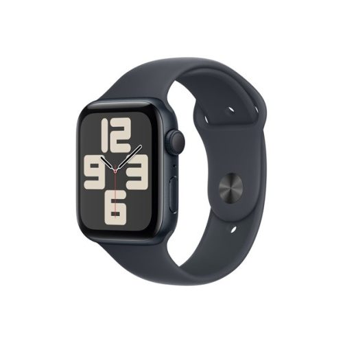 Apple Watch SE2 v3 GPS (40mm) éjfekete alumínium tok, éjfekete sportszíj (M/L) okosóra