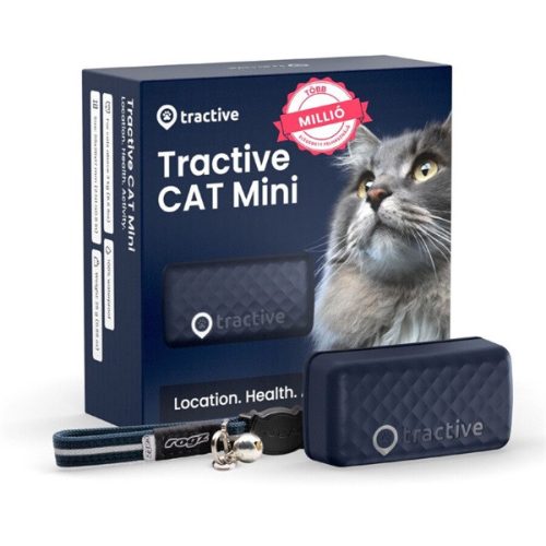 Tractive GPS CAT Mini kék macska GPS nyomkövető és tevékenységfigyelő