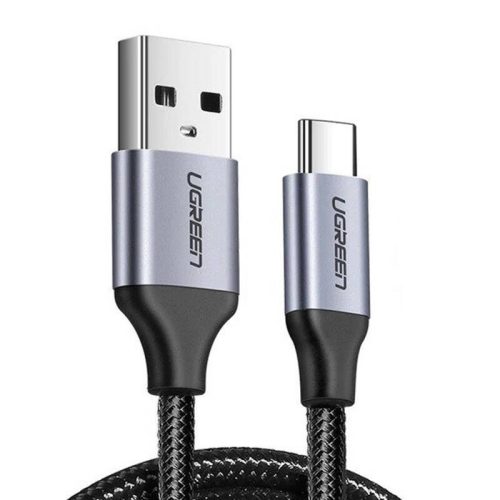 USB-USB-C QC3.0 UGREEN kábel 0,25 m alumínium csatlakozóval (fekete)