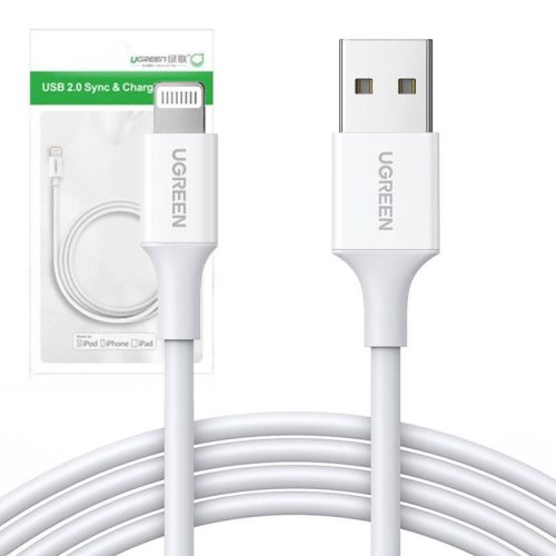 UGREEN Nickel plated Lightning Cable MFi 1m (white)