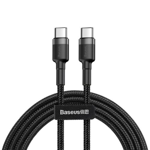 Baseus Cafule PD 2.0 QC 3.0 60 W USB-C – USB-C PD kábel 1 m (fekete-szürke)