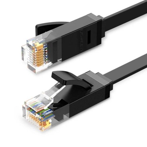 UGREEN Ethernet RJ45 lapos hálózati kábel, Cat.6, UTP, 5 m (fekete)