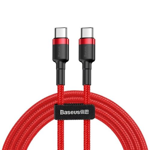 USB-C – USB-C PD Baseus Cafule PD 2.0 QC 3.0 kábel 60 W 2 m (piros)