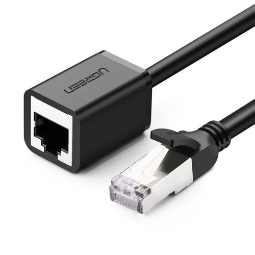 UGREEN hálózati kábel RJ45 Ethernet hosszabbító, kat. 6, FTP, 5 m-es fém dugóval (fekete)