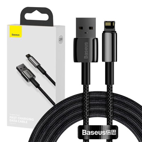 Baseus Tungsten Gold USB-Lightning kábel, 2,4A, 2m (fekete)