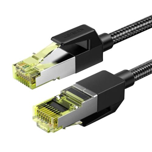 UGREEN NW150 fonott hálózati kábel, Ethernet RJ45, Cat.7, F / FTP, 2 m (fekete)