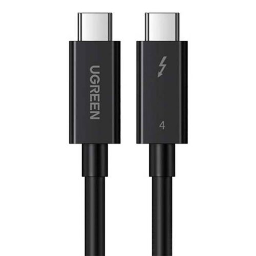 USB-C–USB-C kábel UGREEN US501, Gen3, 100 W, 4K, 0,8 m (fekete)