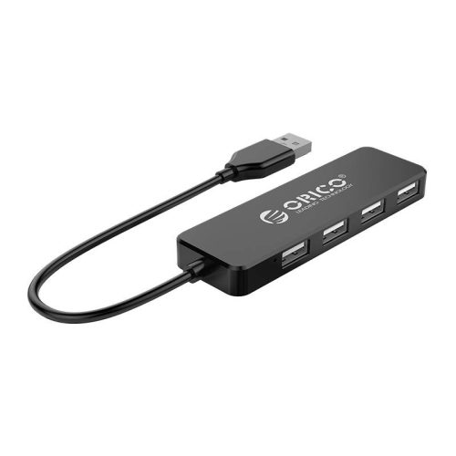 Orico hub adapter, USB-4x USB (fekete)